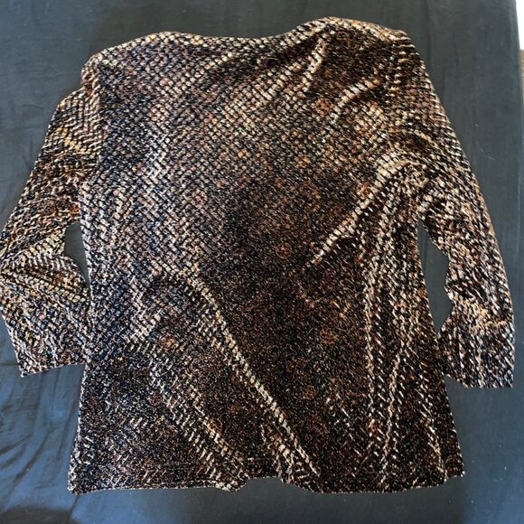 Oblique 2 piece Velvet Dress with cardigan - Picture 14 of 14